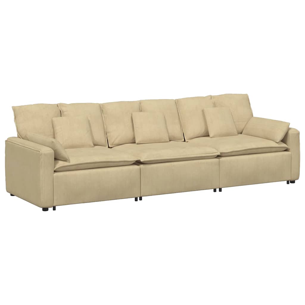 Canapé modulable avec coussins gris-vert - XIOS