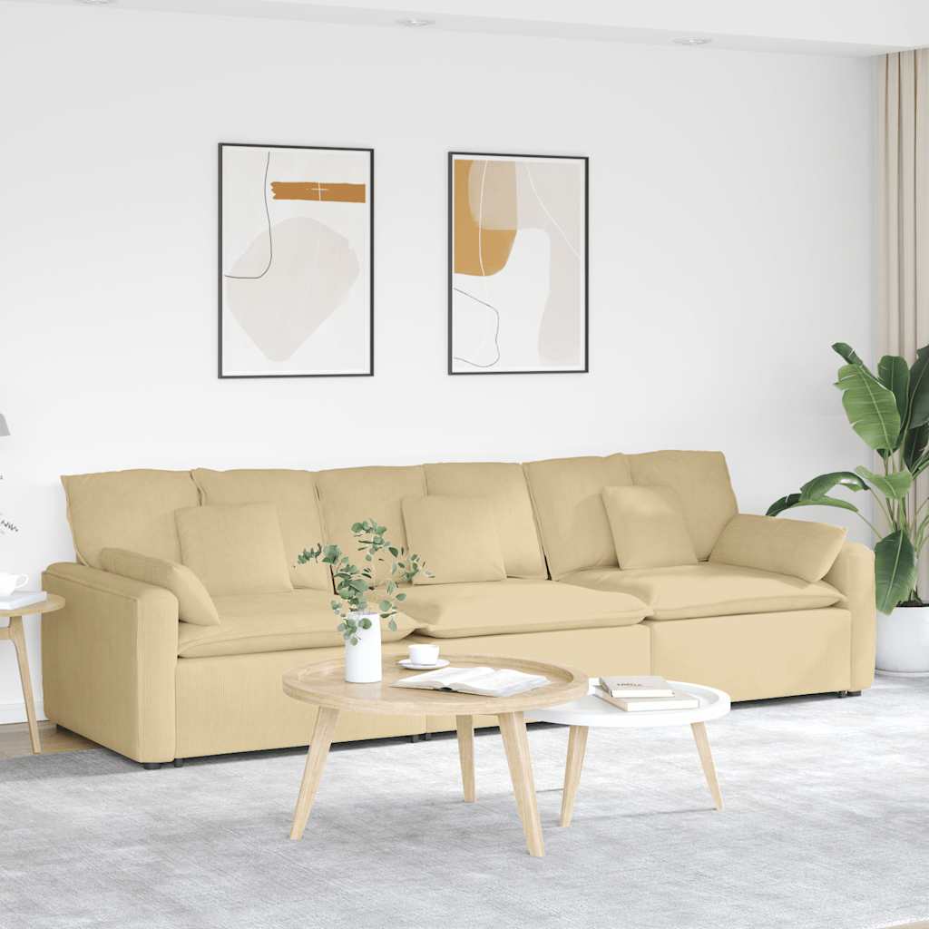 Canapé modulable avec coussins gris-vert - XIOS