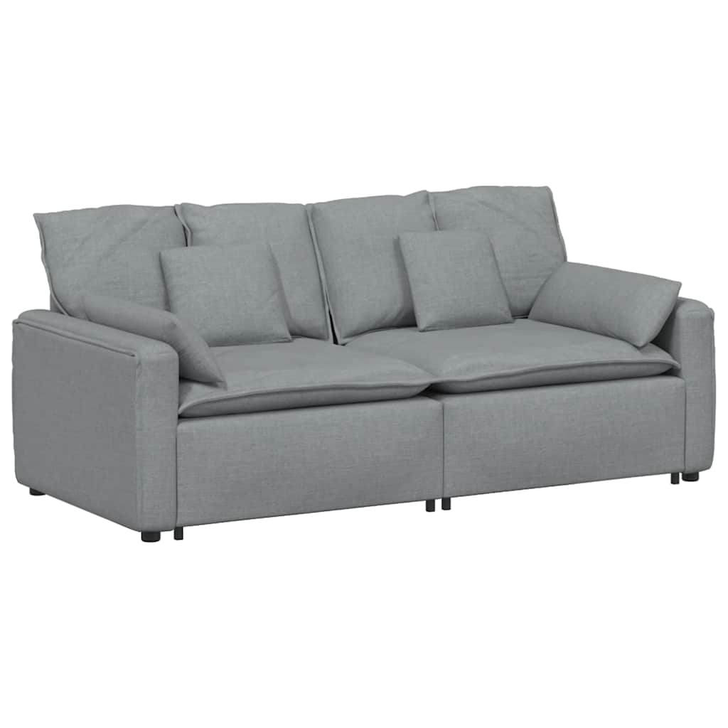 Canapé modulable avec coussins gris clair - XIOS