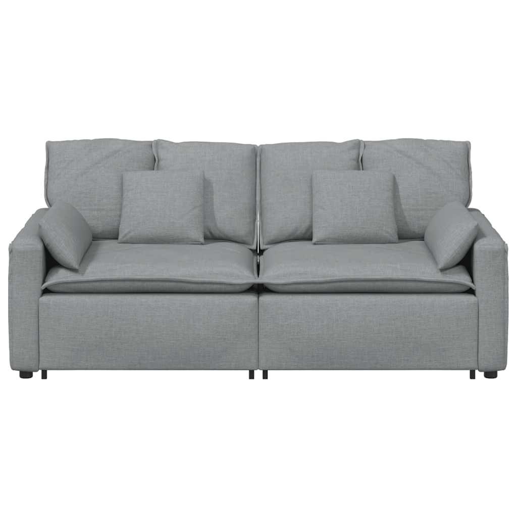 Canapé modulable avec coussins gris clair - XIOS