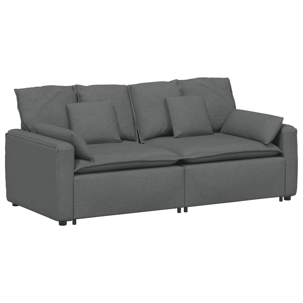 Canapé modulable avec coussins gris foncé - XIOS