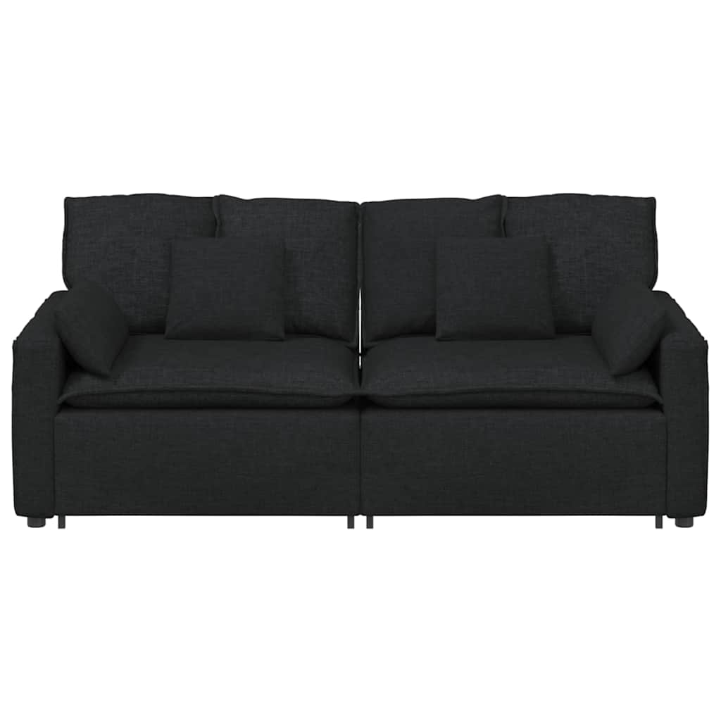 Canapé modulable avec coussins noirs - XIOS