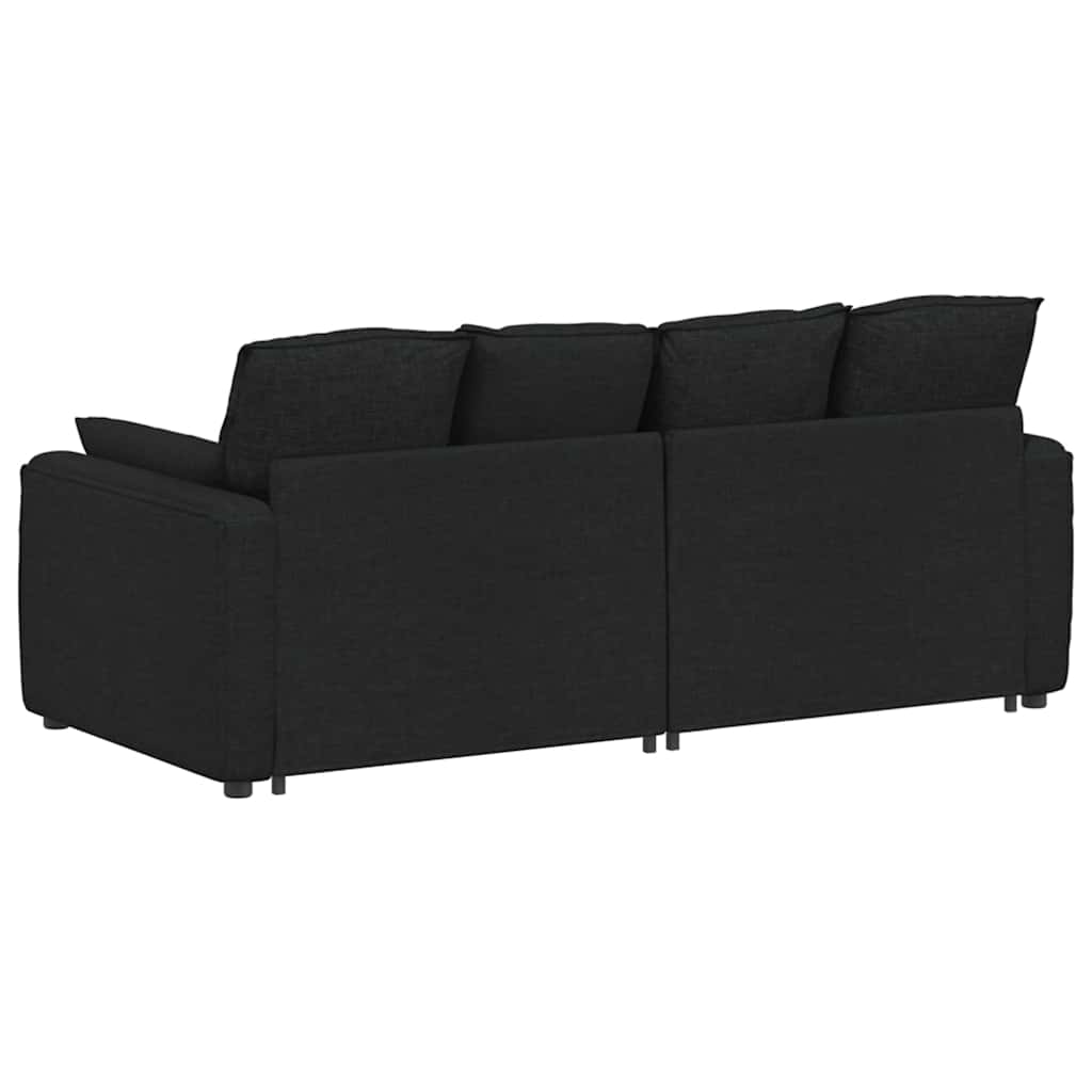 Canapé modulable avec coussins noirs - XIOS