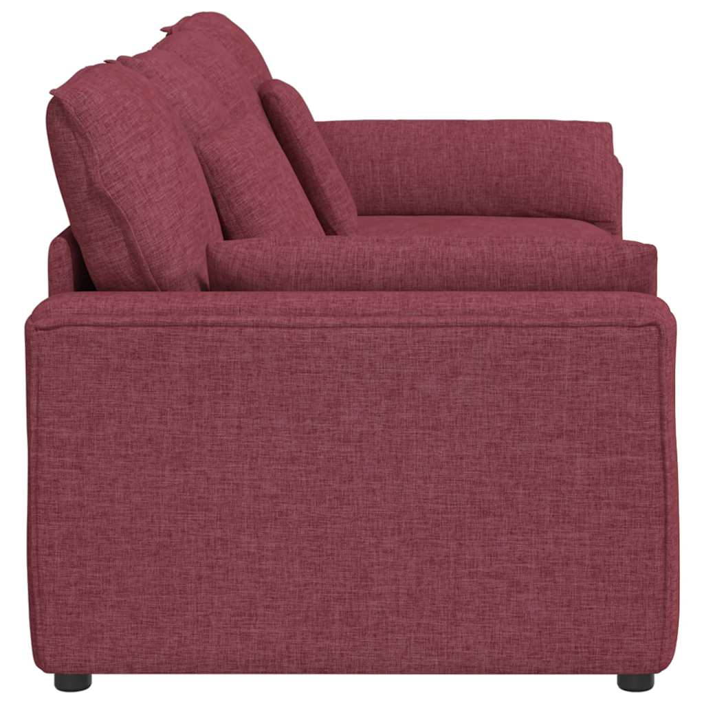 Canapé modulable avec coussins rouge bordeaux - XIOS