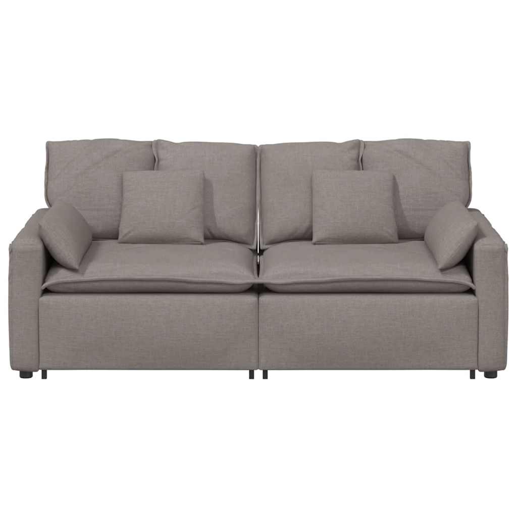 Canapé modulable avec coussins taupe - XIOS