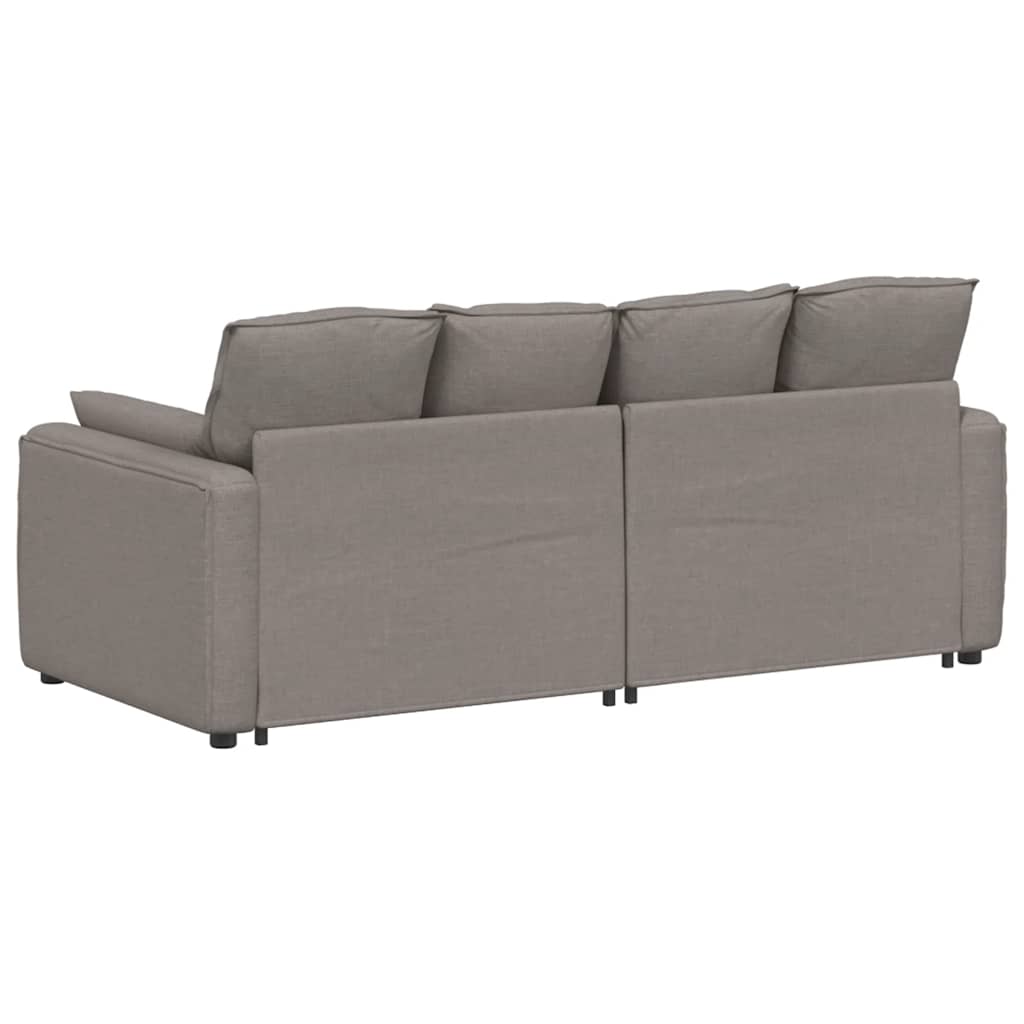 Canapé modulable avec coussins taupe - XIOS