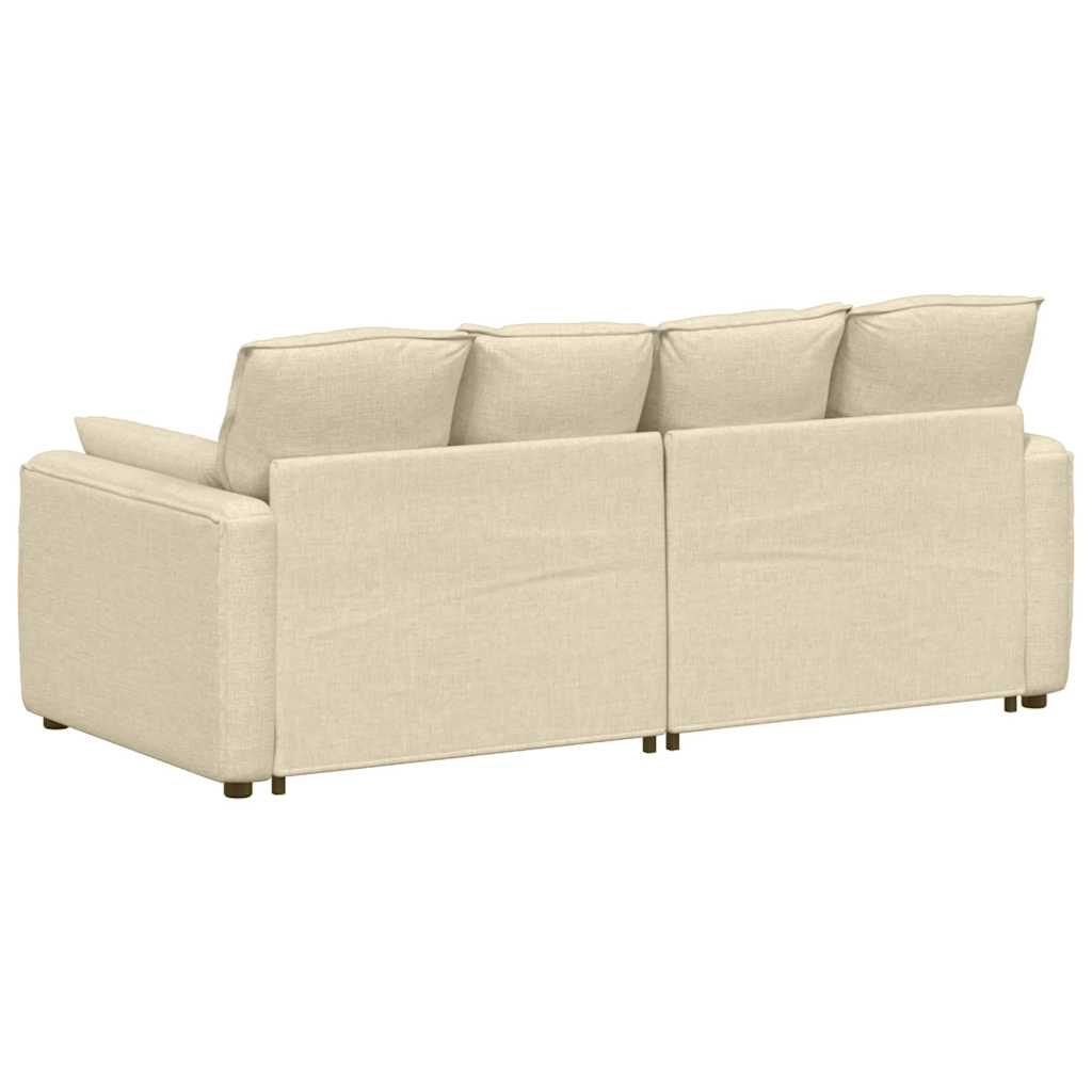 Canapé modulable avec coussins couleur crème - XIOS