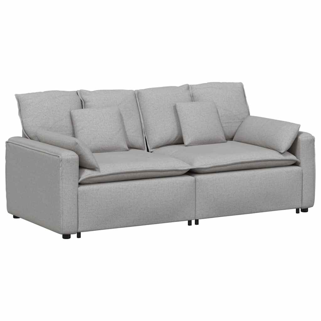 Canapé modulable avec coussins gris nuage - XIOS