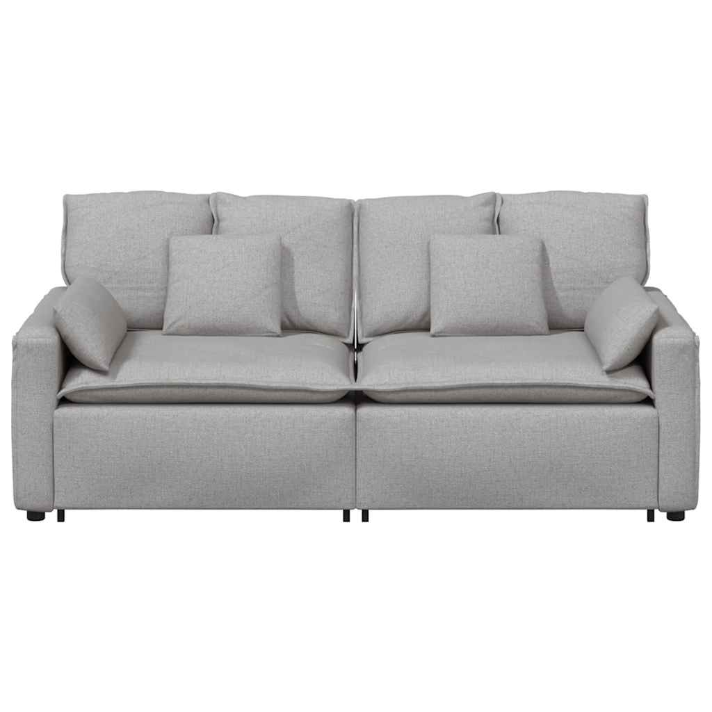Canapé modulable avec coussins gris nuage - XIOS