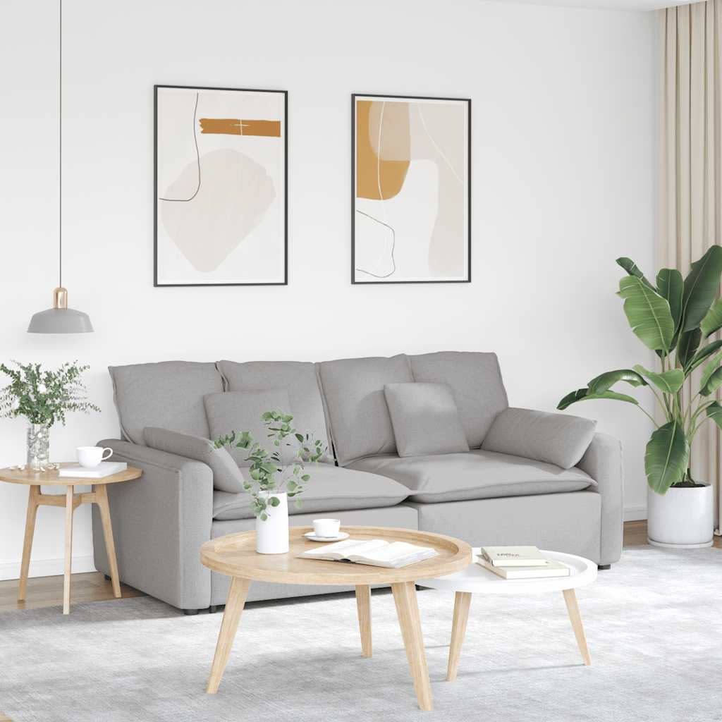 Canapé modulable avec coussins gris nuage - XIOS