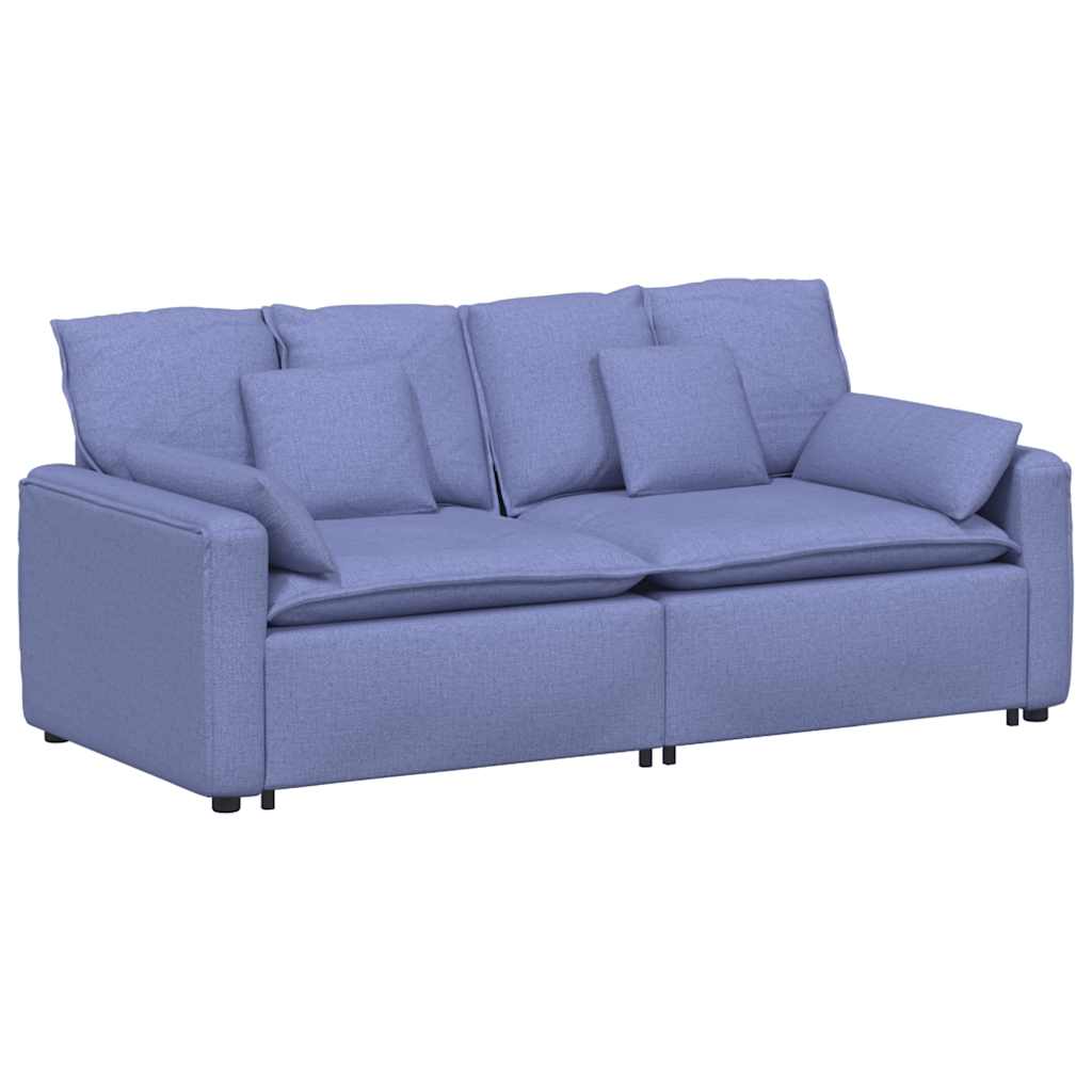 Canapé modulable avec coussins bleu jean - XIOS