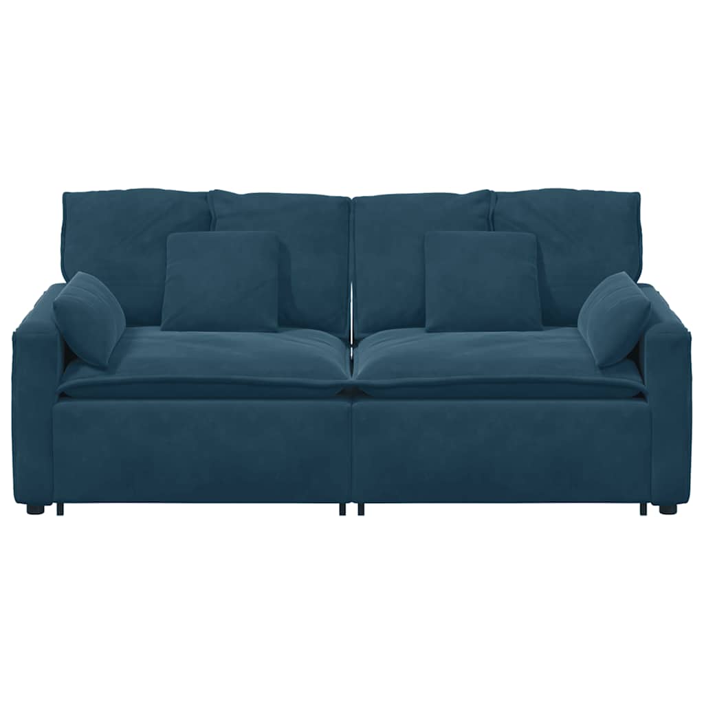 Canapé modulable avec coussins bleus - XIOS