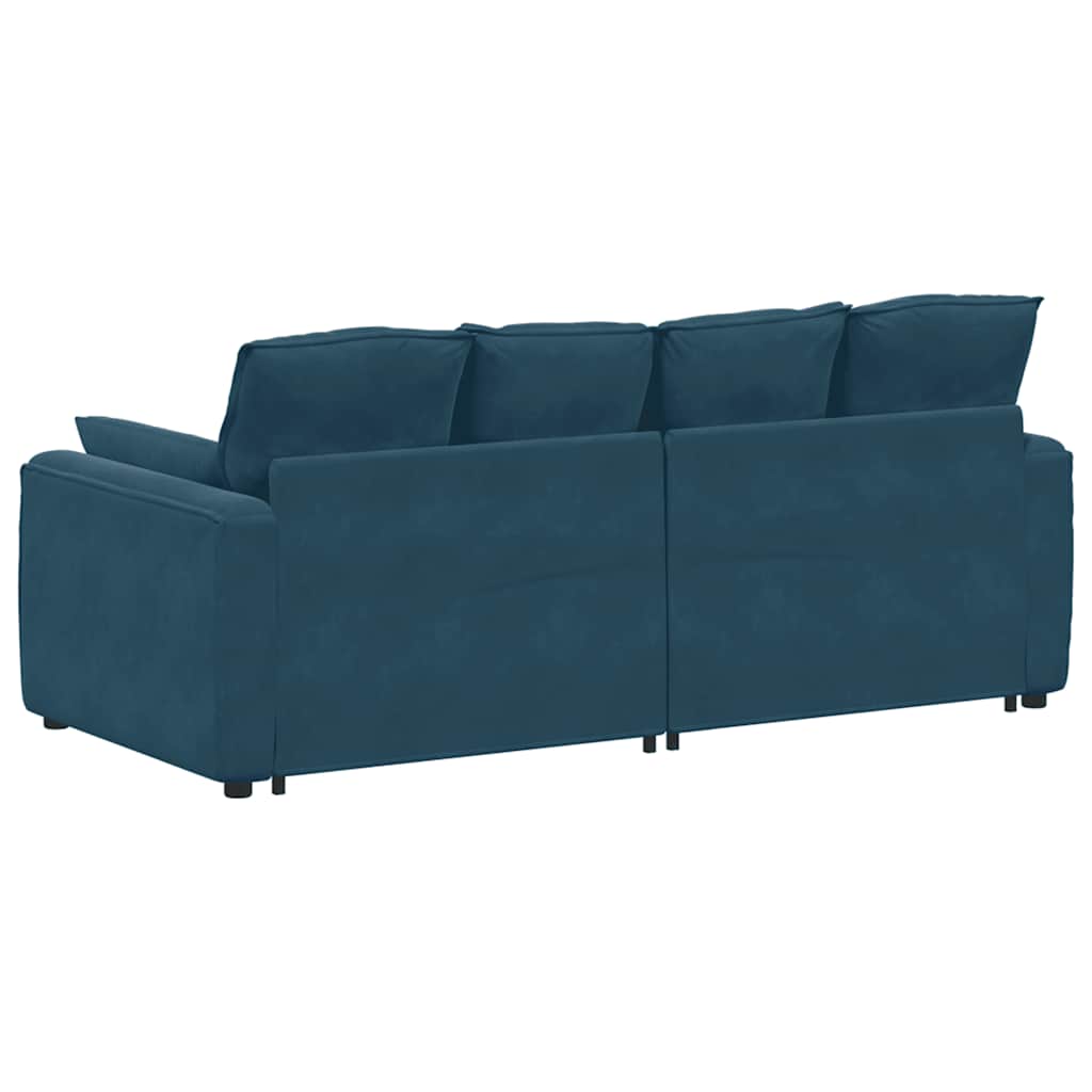 Canapé modulable avec coussins bleus - XIOS