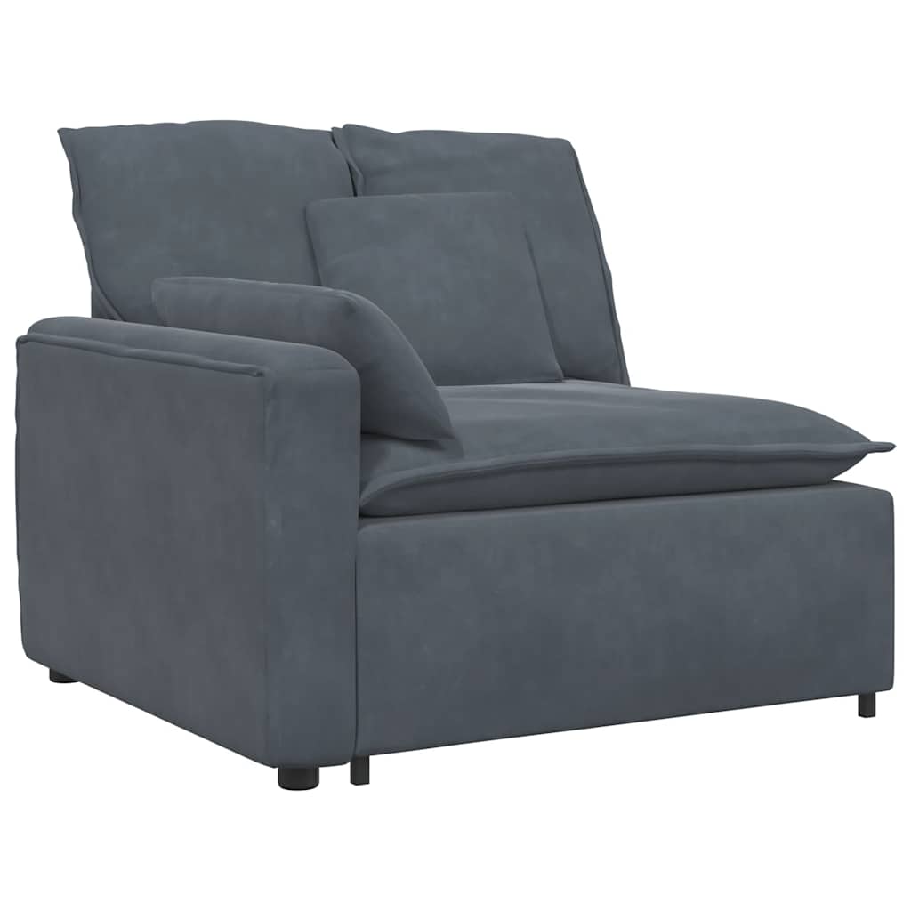 Canapé modulaire avec coussins gris foncé - XIOS
