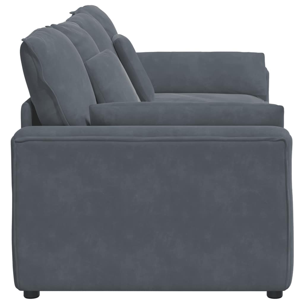Canapé modulaire avec coussins gris foncé - XIOS
