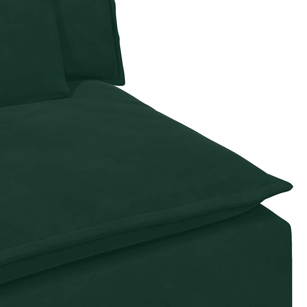 Canapé modulable avec coussins vert foncé - XIOS