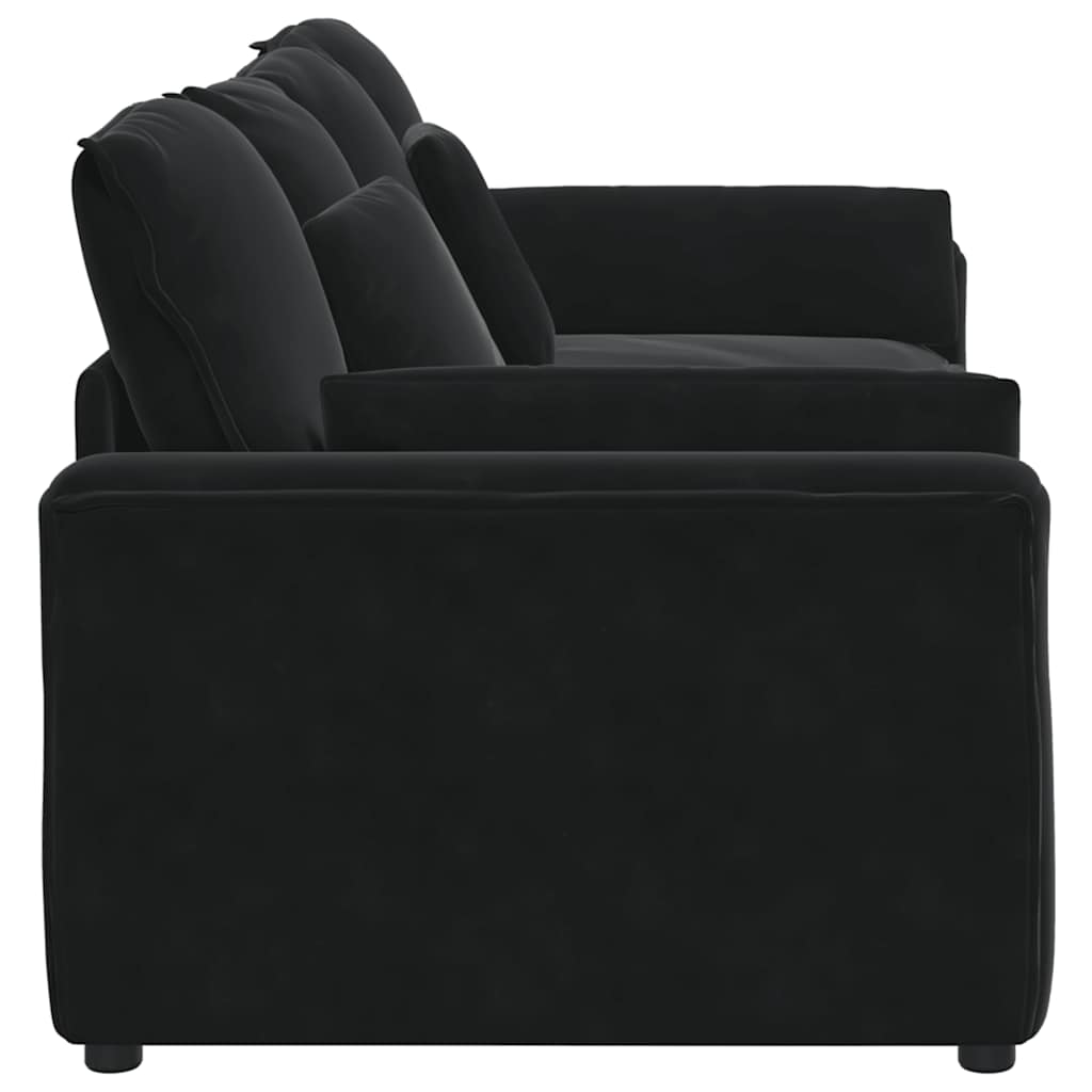 Canapé modulable avec coussins noirs - XIOS