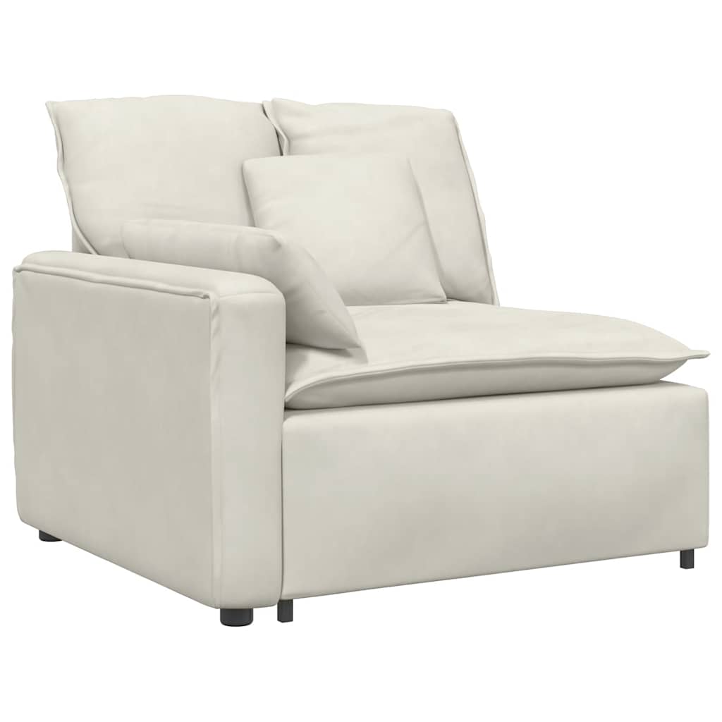 Canapé modulable avec coussins couleur crème - XIOS