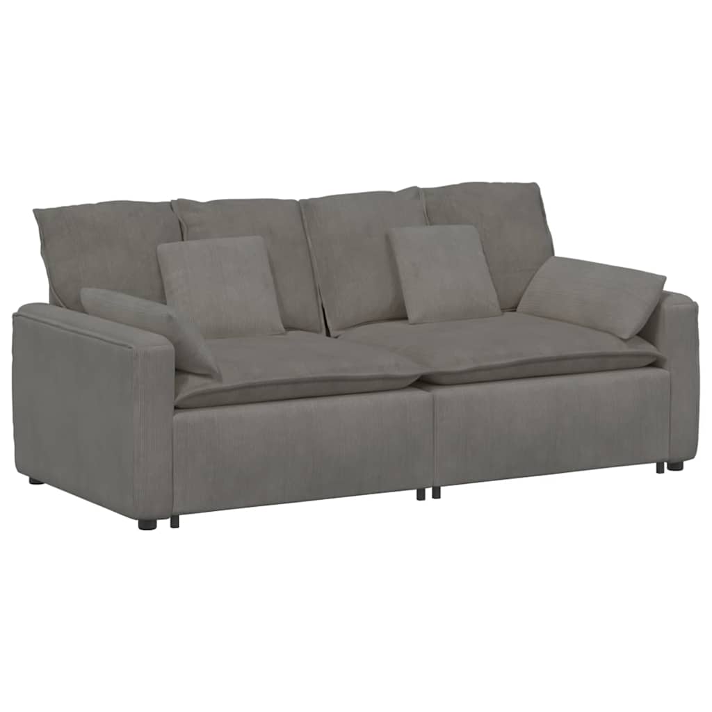 Canapé modulable avec coussins gris clair - XIOS