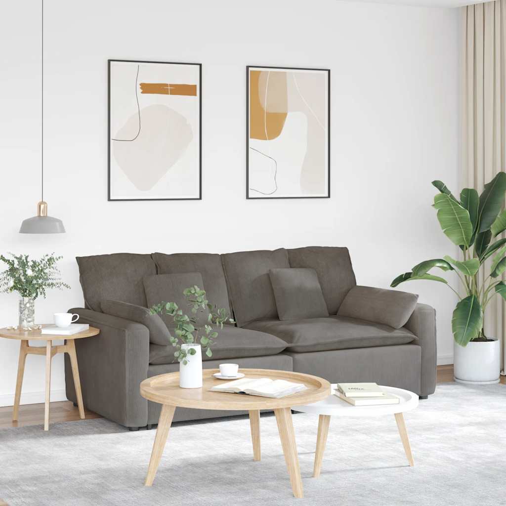 Canapé modulable avec coussins gris clair - XIOS