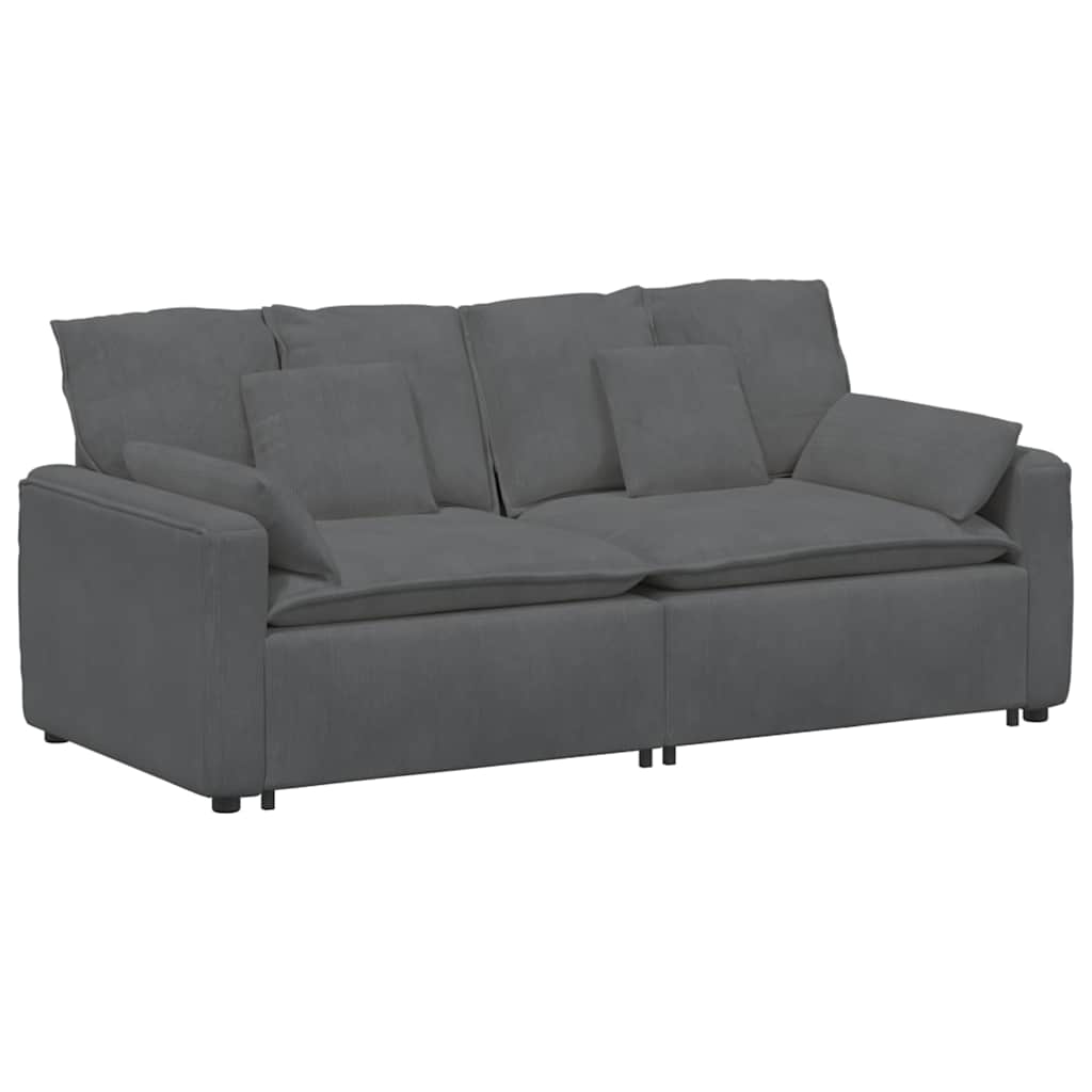 Canapé modulable avec coussins gris foncé - XIOS
