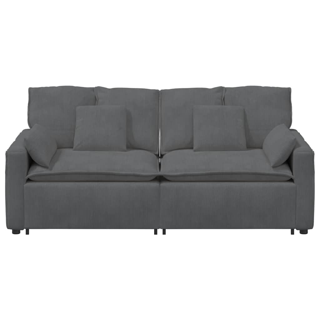 Canapé modulable avec coussins gris foncé - XIOS