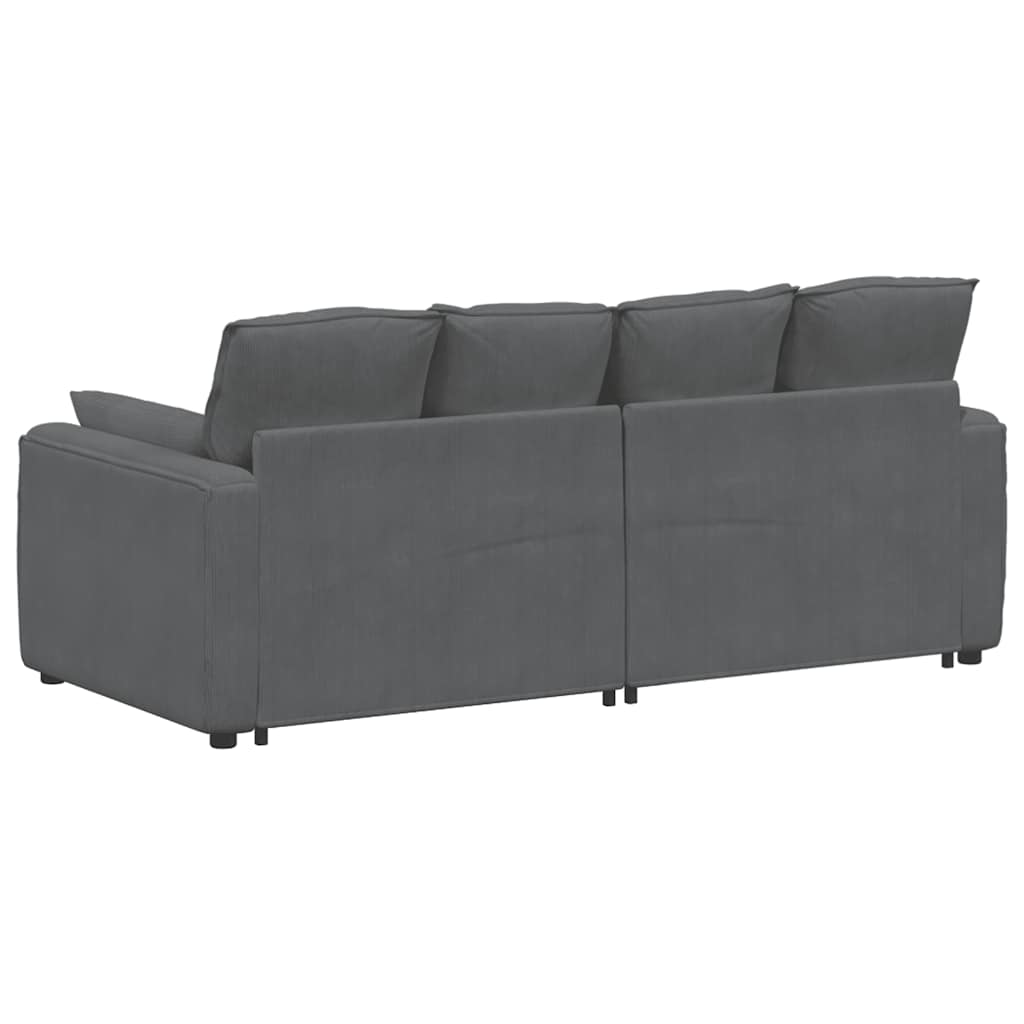 Canapé modulable avec coussins gris foncé - XIOS