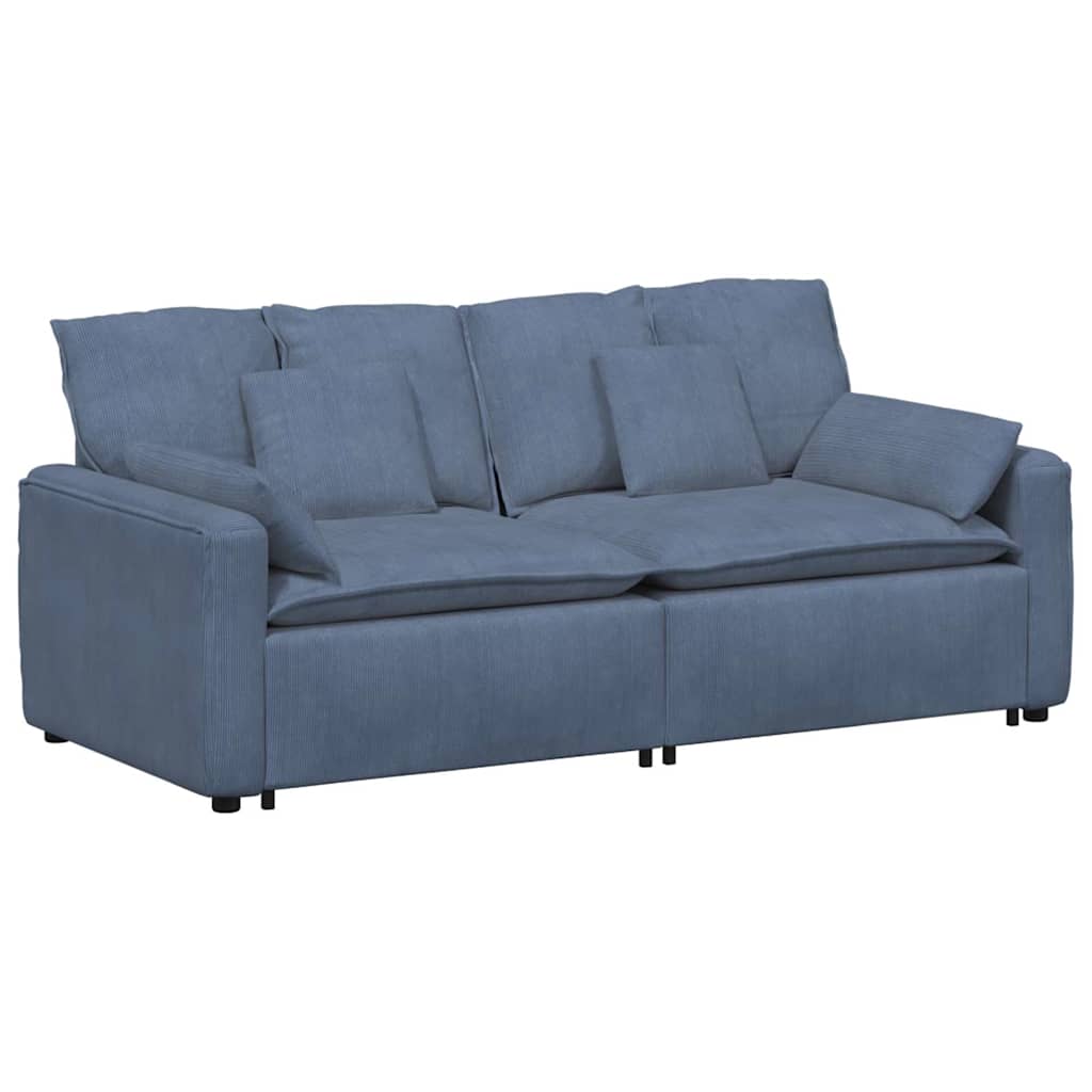 Canapé modulable avec coussins bleus - XIOS