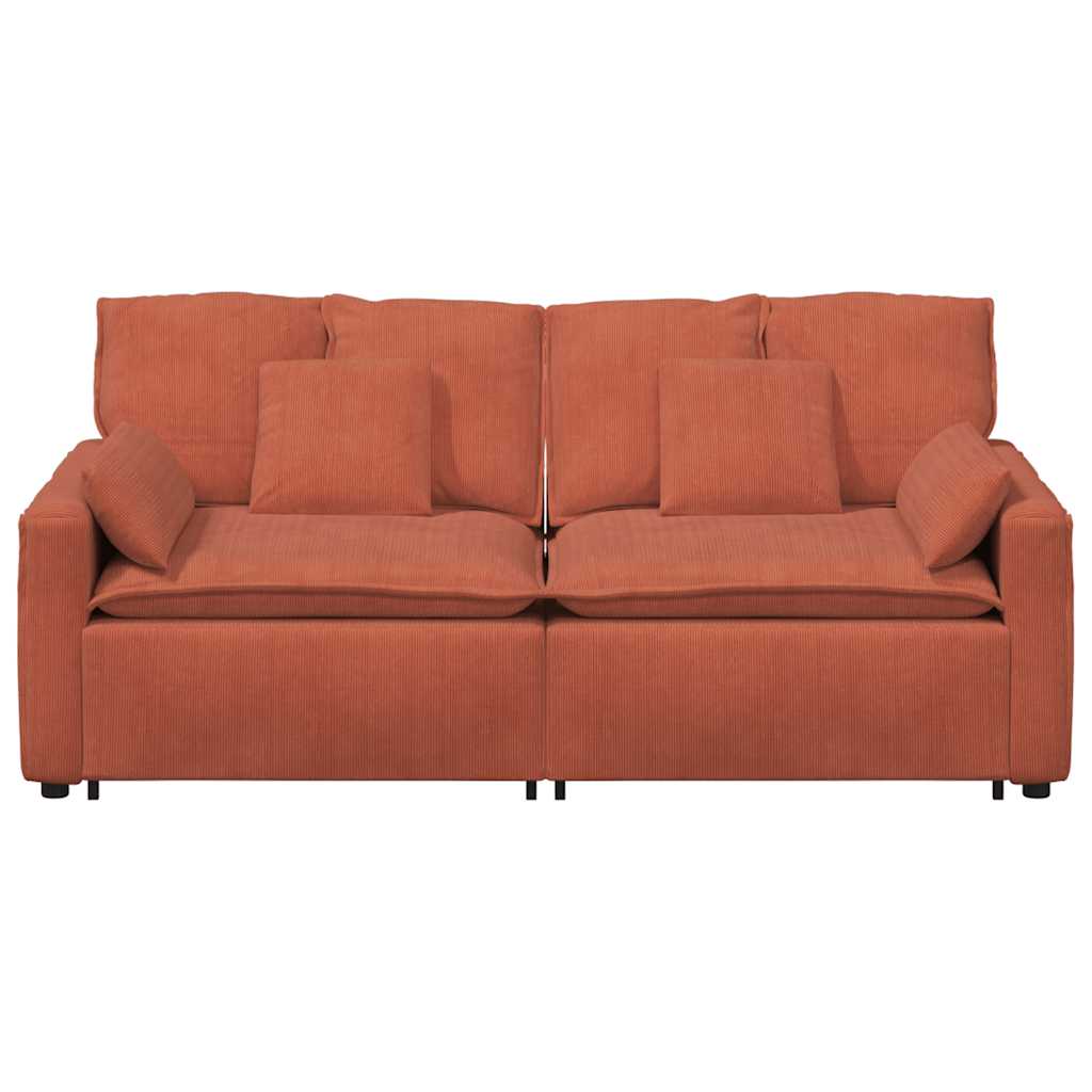 Canapé modulable avec coussins rouge-orange - XIOS