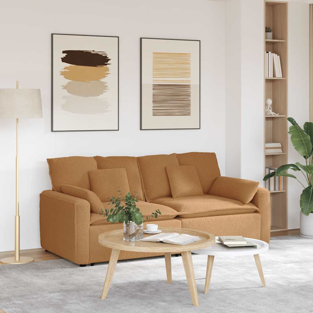 Canapé modulable avec coussins beige - XIOS