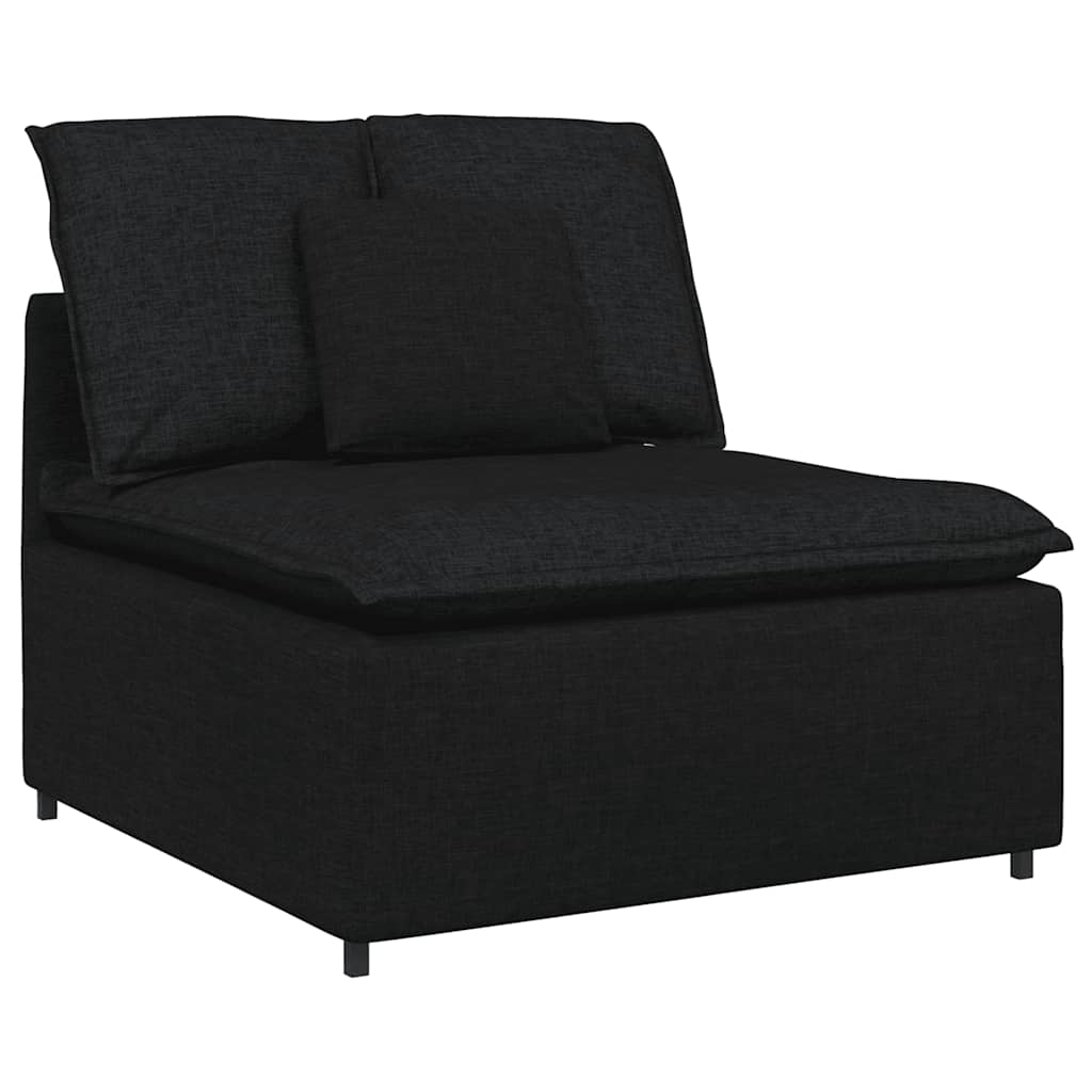 Canapé modulable avec coussins en tissu noir - XIOS