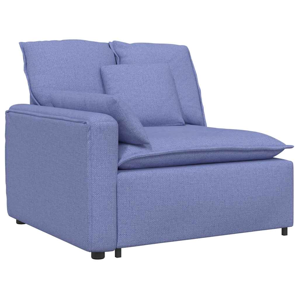 Canapé modulable avec coussins en tissu bleu jean - XIOS