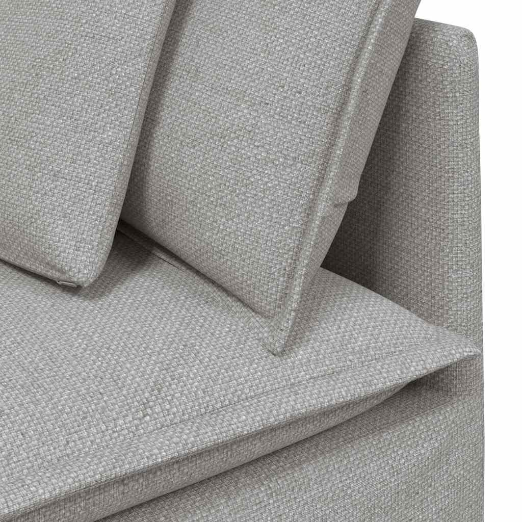 Canapé modulable avec coussins en tissu gris nuage - XIOS