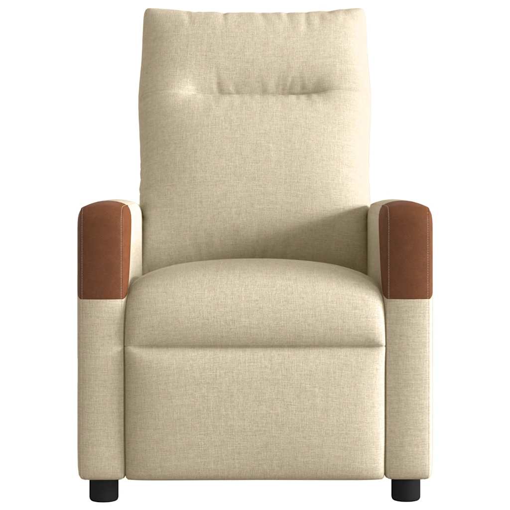 Fauteuil inclinable électrique Crème Tissu - XIOS