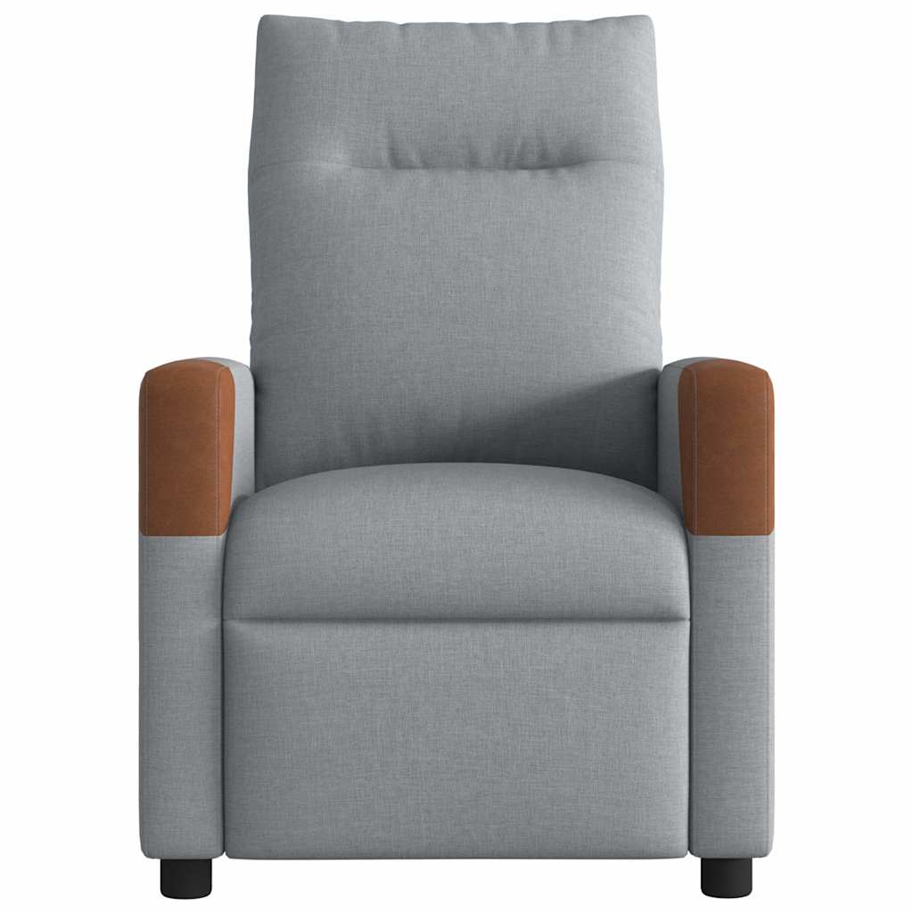 Fauteuil de massage inclinable électrique gris clair tissu - XIOS
