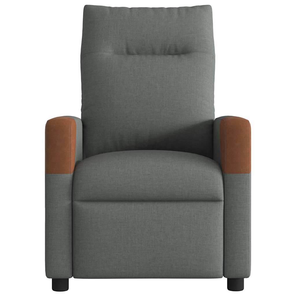 Fauteuil inclinable de massage électrique gris foncé tissu - XIOS