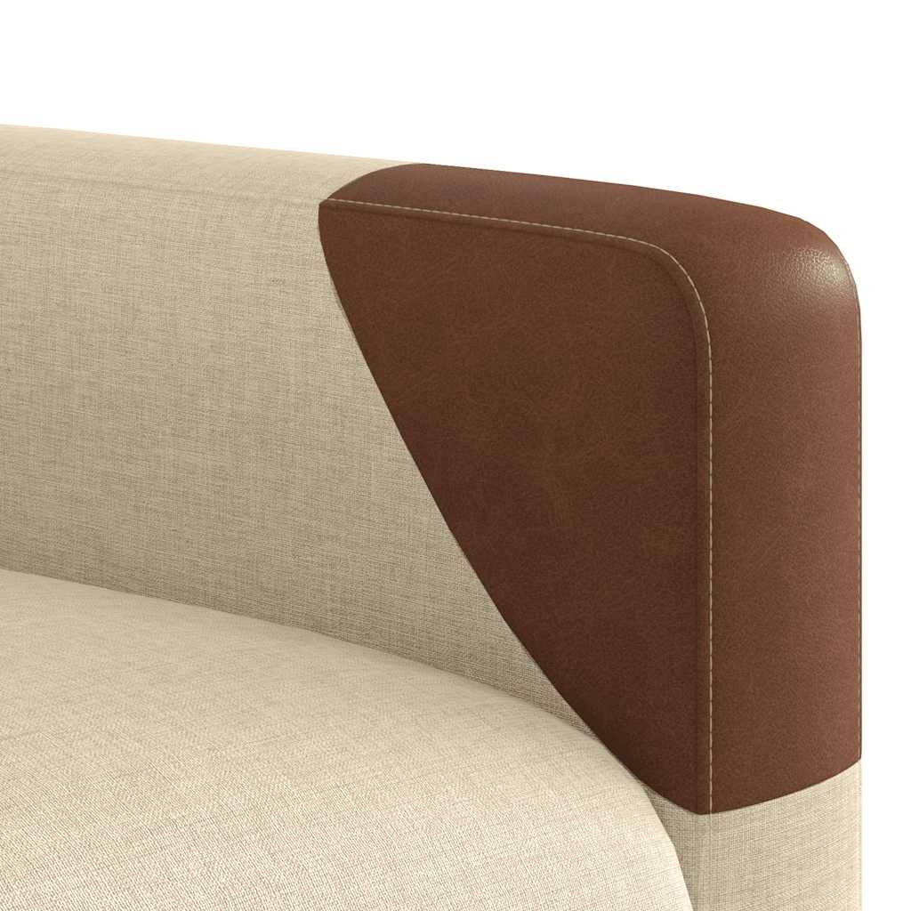 Fauteuil inclinable de massage électrique crème tissu - XIOS
