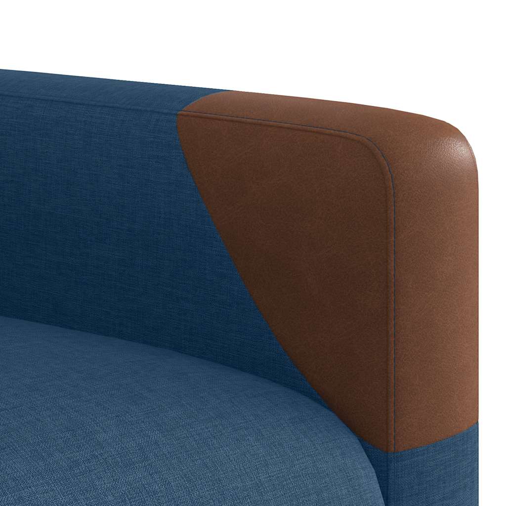 Fauteuil inclinable de massage électrique Bleu Tissu