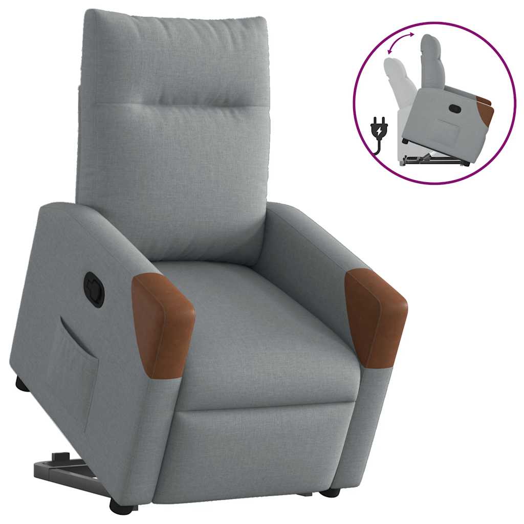 Fauteuil inclinable Gris clair Tissu - XIOS