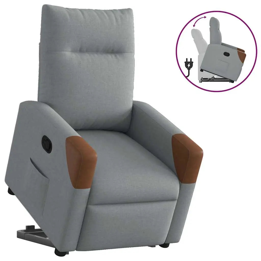Fauteuil inclinable Gris clair Tissu - XIOS