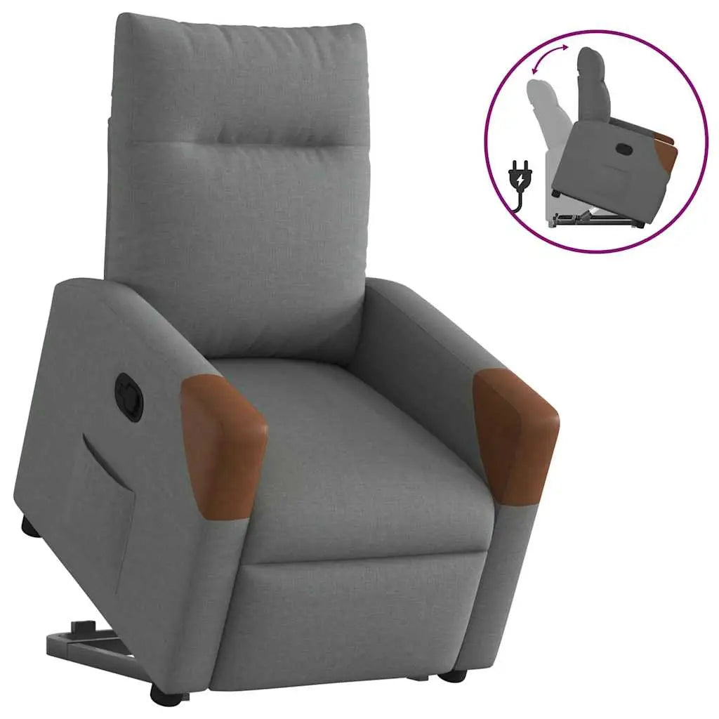 Fauteuil inclinable Gris foncé Tissu - XIOS
