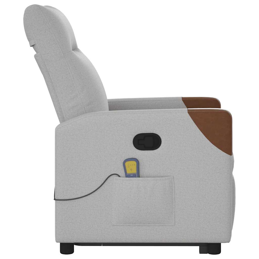 Fauteuil de massage inclinable gris nuage tissu - XIOS