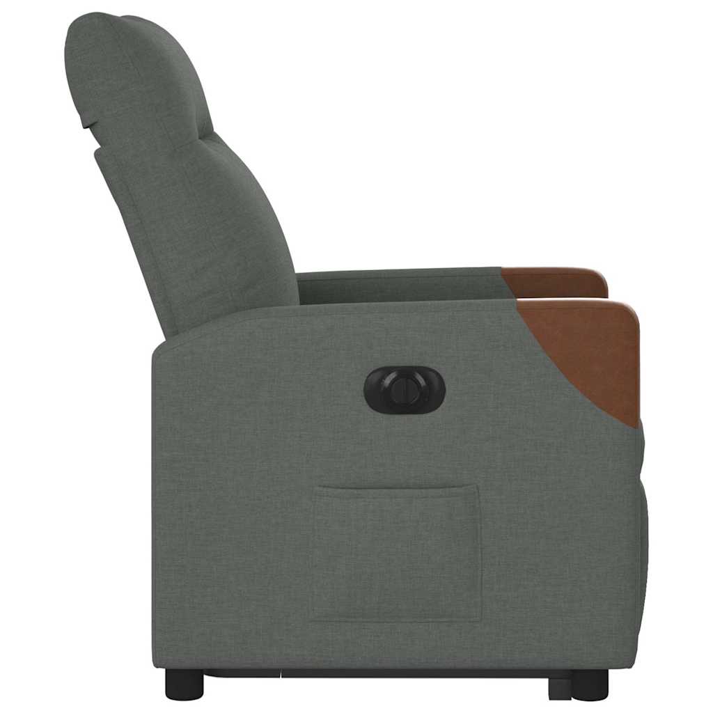 Fauteuil inclinable électrique gris foncé tissu - XIOS
