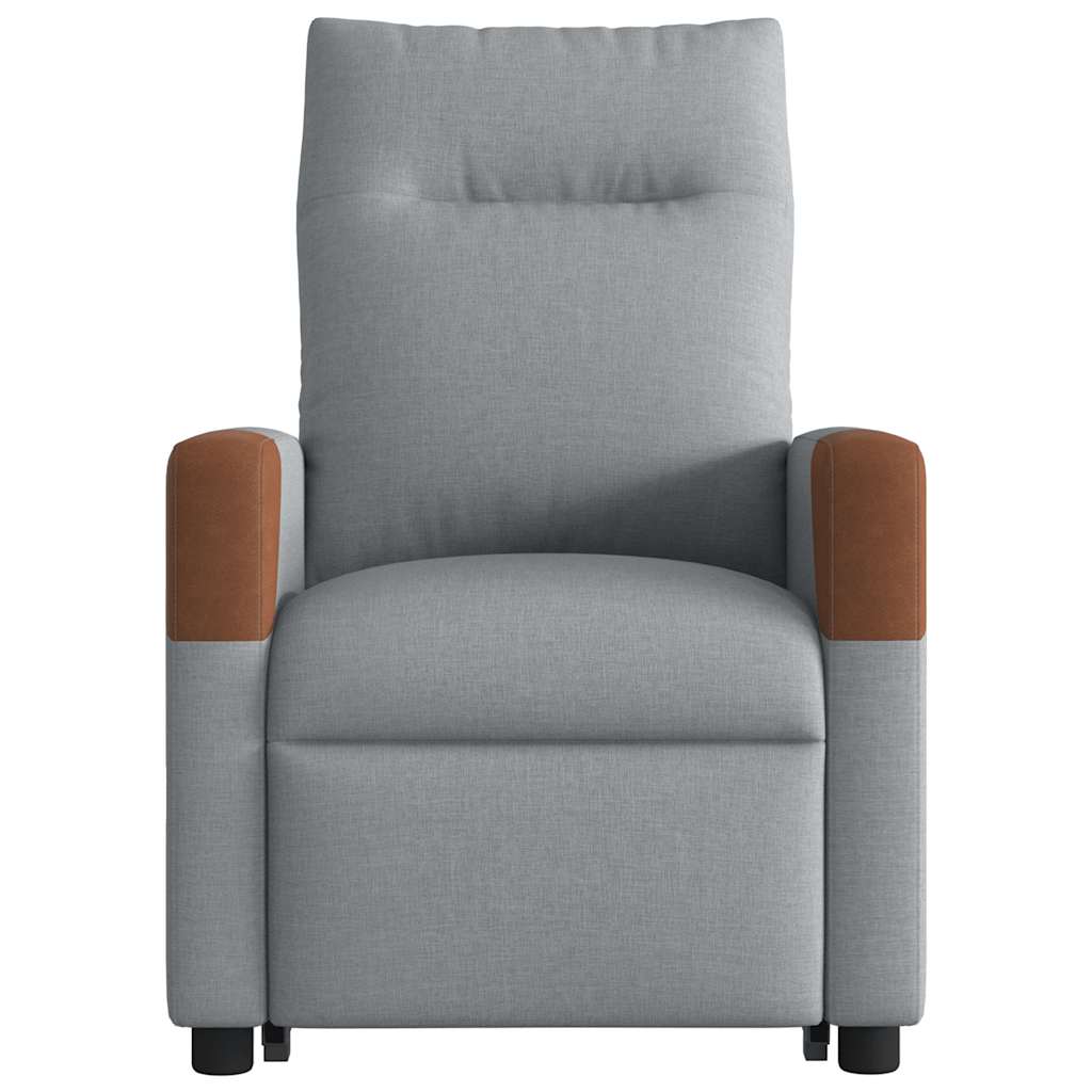 Fauteuil inclinable de massage électrique Gris clair Tissu - XIOS