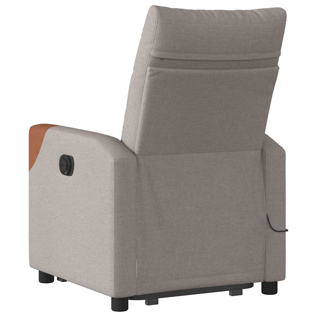 Fauteuil inclinable de massage électrique Taupe Tissu - XIOS