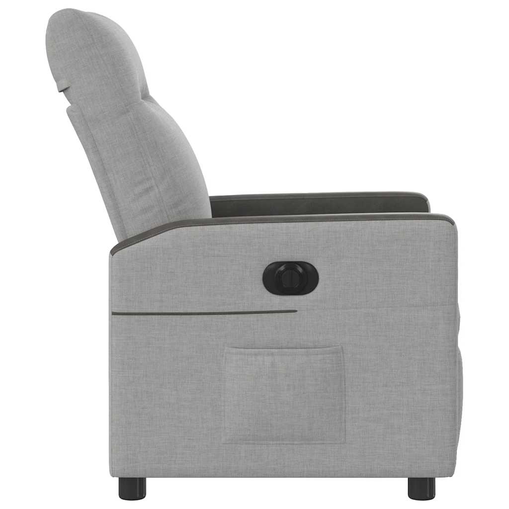 Fauteuil inclinable électrique gris nuage tissu - XIOS