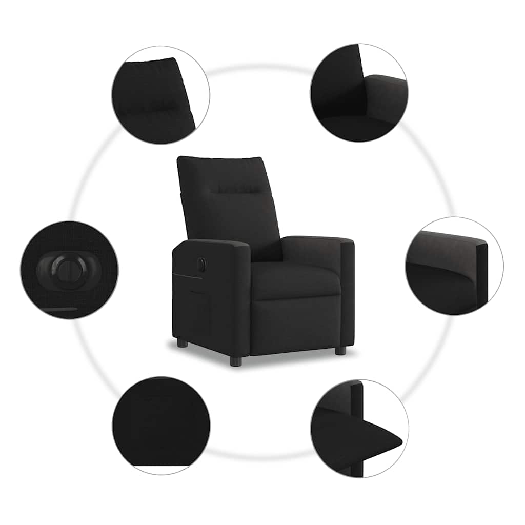 Fauteuil inclinable électrique Noir Tissu - XIOS