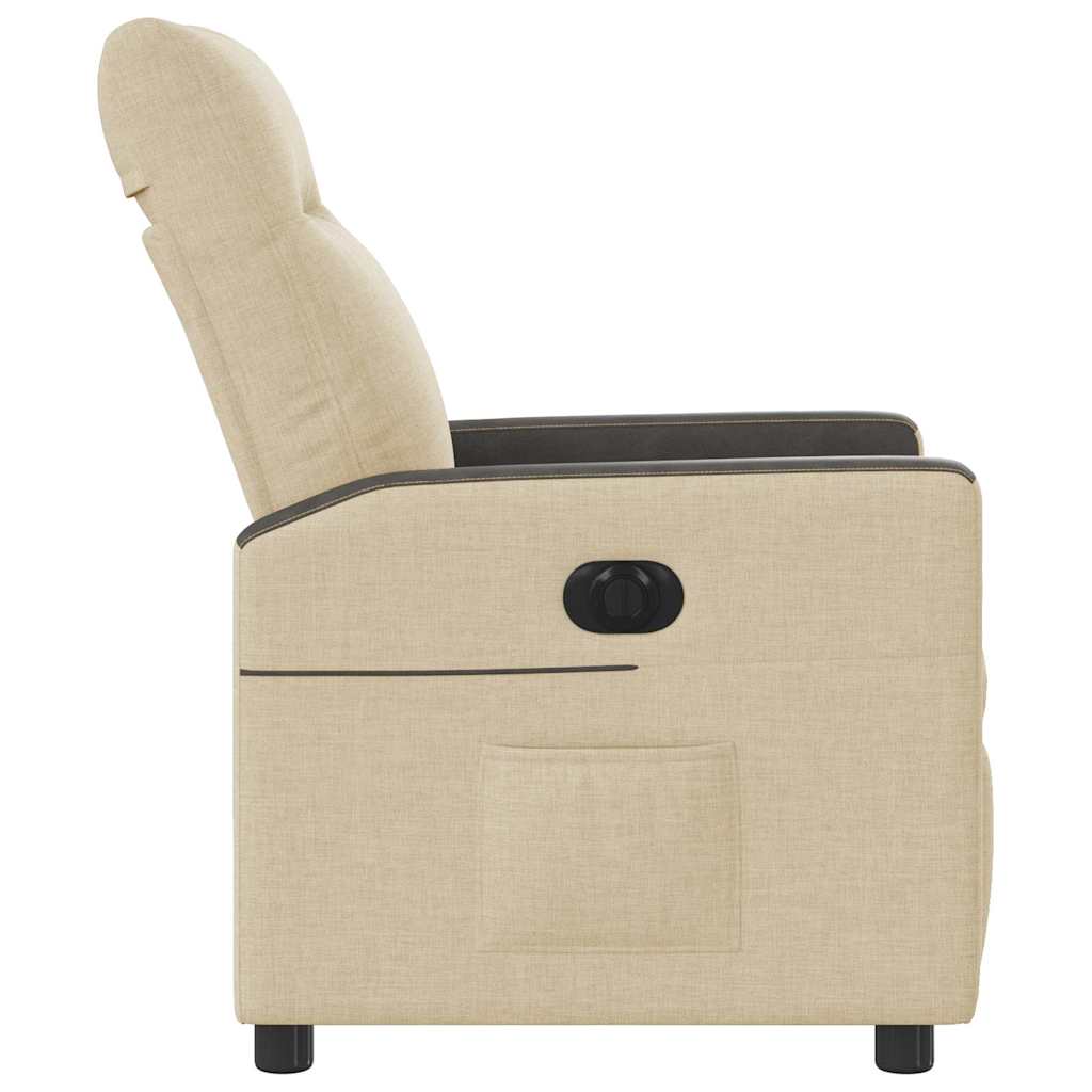 Fauteuil inclinable électrique Crème Tissu - XIOS