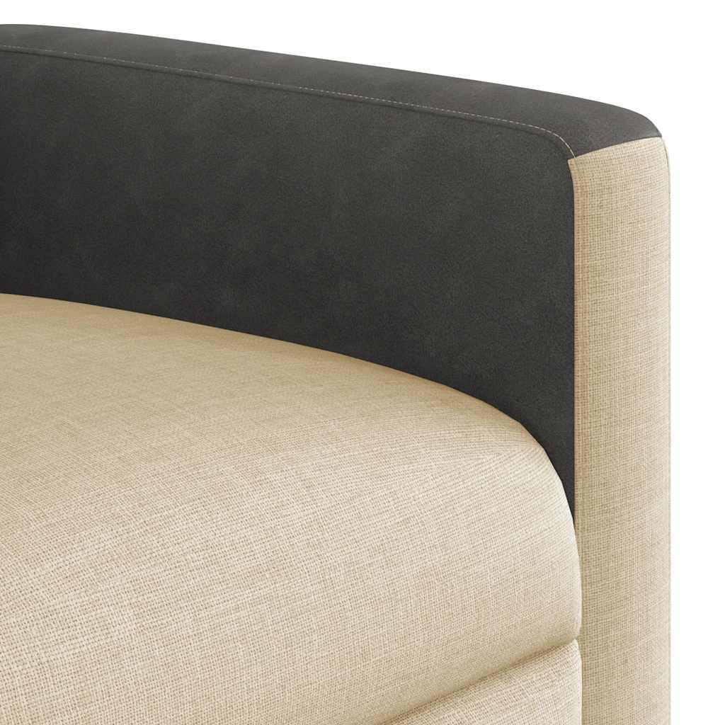 Fauteuil inclinable de massage électrique crème tissu - XIOS