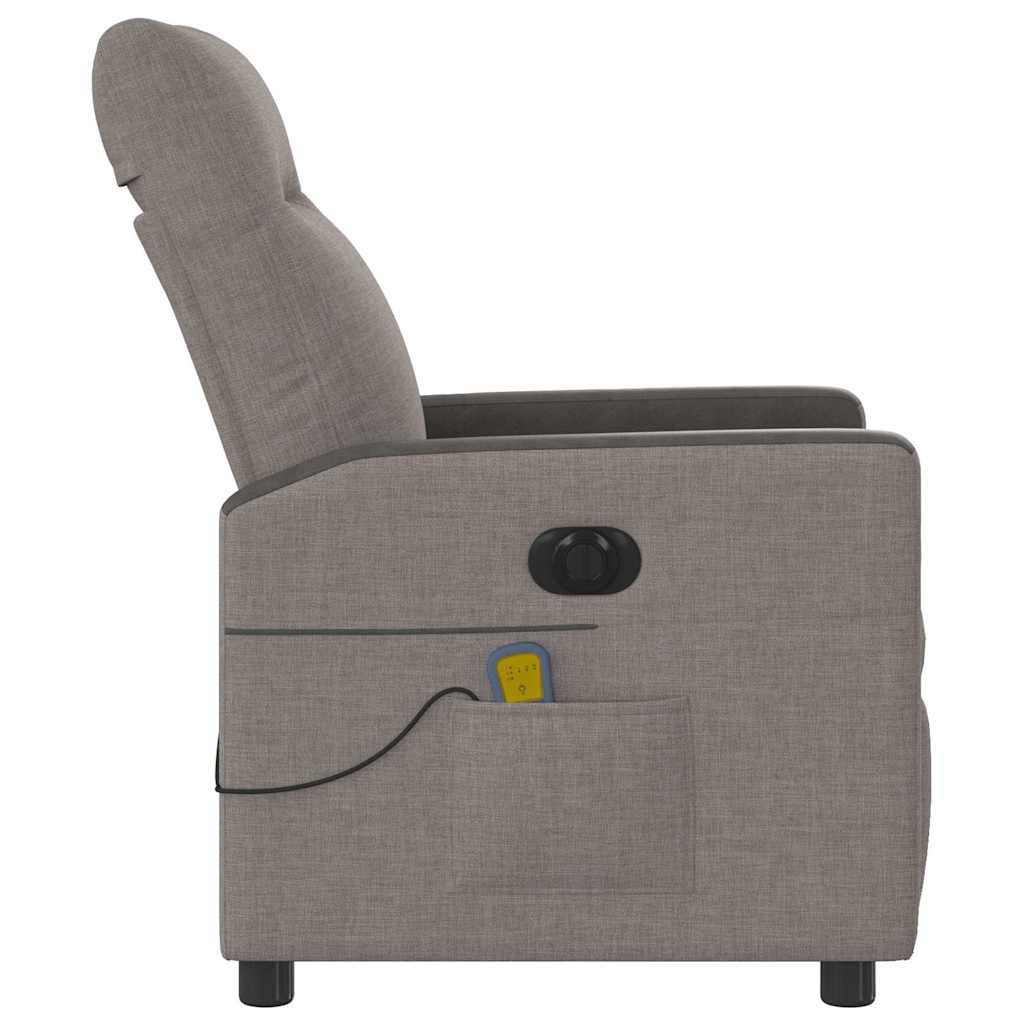 Fauteuil de massage inclinable électrique Taupe Tissu - XIOS